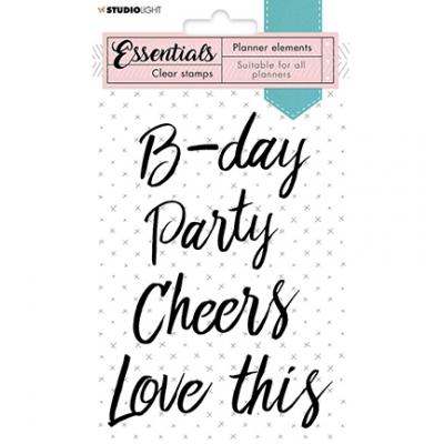 StudioLight Planner Essentials Clear Stamps - Text Party